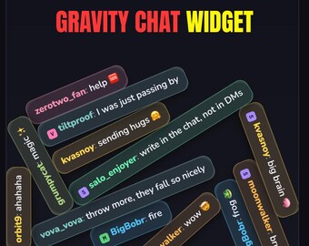 Chat Overlay Widget for OBS Streamers | Animated Chat Bubbles Drop and Pile Up, Fun Live Stream Widget Vibes