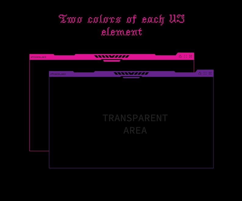 Cyberpunk Gothic Stream Overlay Pack, Pink Purple Y2K Twitch Overlay, Metal Aesthetic Dark Neon Emo Demon Starting Soon BRB Offline Scenes image 7