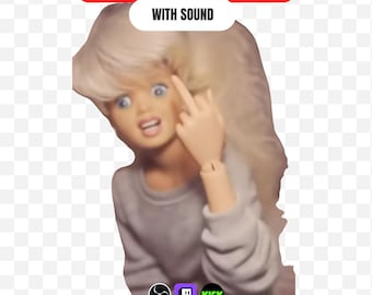 Disgusted Doll Meme Dancing Stream Alert + Emote | Funny Middle Finger Animated Alert with Sound for Twitch Kick OBS | Cursed Meme Pack