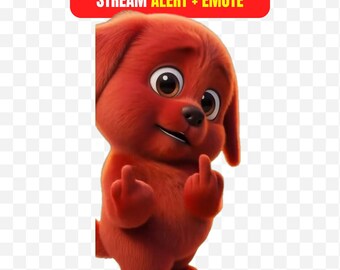 Cute Red Dog Middle Finger Stream Alert Emote | Funny Animated Twitch Alert | Meme Puppy Emote Pack | OBS Overlay Cringe Streamer