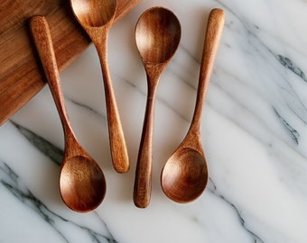 Handgemaakte houten keukenlepel in Japanse stijl | Handgemaakte lepel | Walnotenlepel | Japanse lepel | Houten gebruiksvoorwerpen | Houten bestek