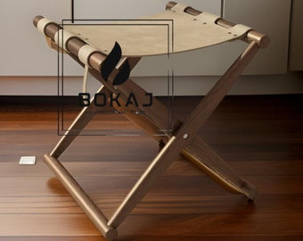Nordic Folding Stool | Modern Chair | Mobile Chair | Home Furniture | Walnut Chair | Home Goods | Living Room Furniture