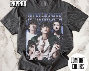 Black S- 5x Custom Design BTS Jungkook T-shirt (unisex) - Etsy
