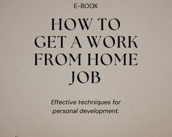 Ebook for work from home jobs