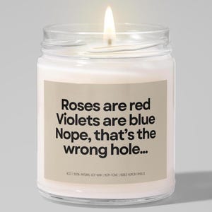 Funny Valentine&#39;s Day Soy Candle: Cheeky Gift for Him/Her