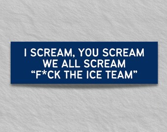 Schaf IJS-bumpersticker af | Scream You Scream F*ck The Ice Team | Fuck ICE | Stickers politiek protest | Sociale rechtvaardigheid immigratierechten