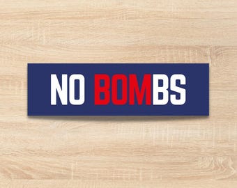 Guerra de Irán / Pegatina antibélica / Pegatina "No a las bombas" / Vinilo adhesivo / Pegatinas políticas para coches / Protesta pacífica / Alto a las guerras