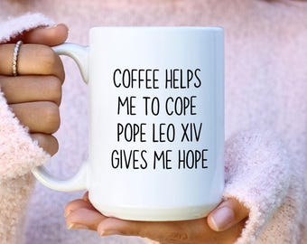 Pope Leo XIV Kaffeetasse: Lustiges christliches Zitat Romgeschenk