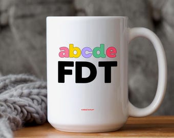 FDT-koffiemok: anti-Trump politieke humor, aanhanger van de democratie