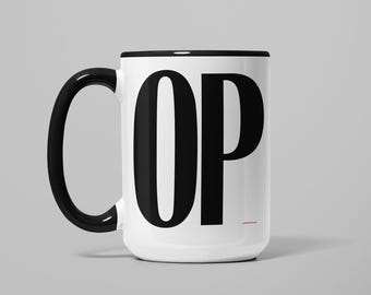 Taza de café COP, graduación de la academia de policía, regalo para las fuerzas del orden