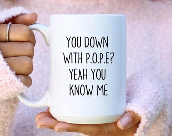 Funny Pope Leo XIV Coffee Mug: Hip Hop Christian Quote Gift
