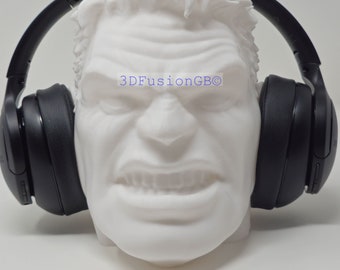 Hulk Headphone Stand | Headphone Holder, Gaming, Room Decor, Office, Desktop | Hulk Paintable Bust | 3D Printed