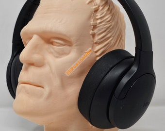 Frankenstein Headphone Stand | Headphone Holder, Gaming, Room Decor, Office, Desktop | Frankenstein Paintable Bust | 3D printed