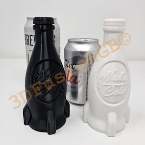 Bottiglia e tappo Nuka Cola stampati in 3D - Cosplay Prop Fallout - Verniciabile / Stampato in 3D