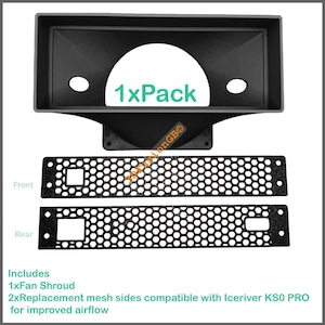 Iceriver  KS0 Pro Forced Air Shroud & Side Mesh For 120mm Fan 280gh 1xpack | 3d Printed