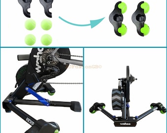 Wahoo KICKR SMART Rocker Feet, Turbo Trainer, Indoor Bike Trainer Movement Tennis Ball Rocker Plate Feet x 2 Inc Tennis Balls | 3D Printed