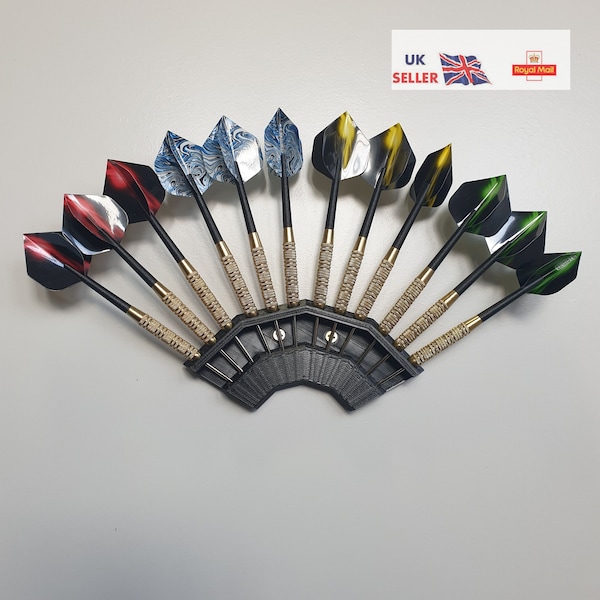 Dart holder / display stand ( wall mounted ) & fixings | holds up to 12 darts