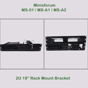 Minisforum MS-01 / MS-A1 / MS-A2 2U 19&quot; Rack Mount | Dual & Single Bracket | 3D Printed | Home Lab Server