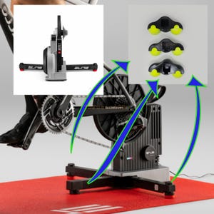 Elite Justo / Justo 2 Turbo Trainer Rocker Feet, Indoor Bike Trainer Movement Tennis Ball Rocker Plate Feet x 3 Inc Tennis Balls | 3DPrinted