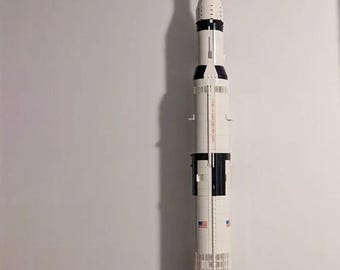 Wall Mount For Lego Nasa Saturn V Rocket 92176 & 21309 | 3d Printed