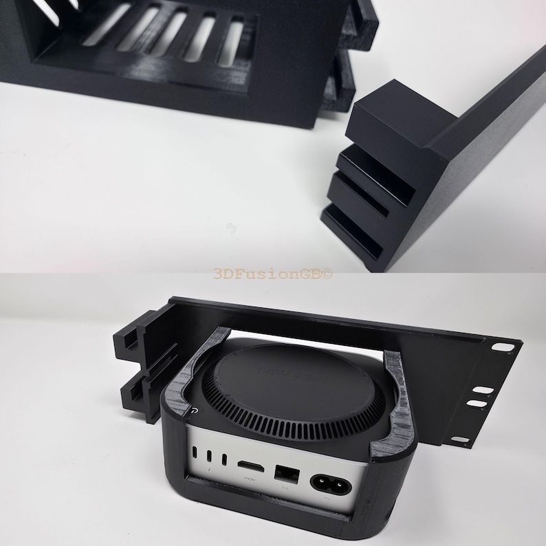 Muiple Computer Table Rack Mount 3D Printed 2U Rack Mount for 2024 Mac Mini M4/M4 Pro – PETG, Optimised ...