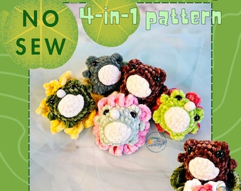 Flora the Frog and Mods with Lilypad 4-in-1 Crochet Pattern PDF