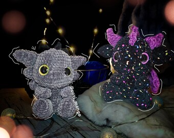 Peluche de dragón de ganchillo – Animal de peluche hecho a mano