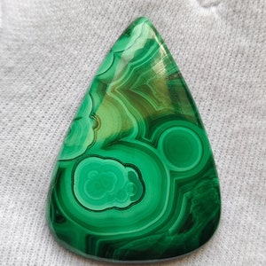 Natural Malachite  Cabochon, Loose Natural Gemstone, Natural Malachite For Jewelry Making , Weight -131 CT , Size - 52x37x7 , Code - 1530