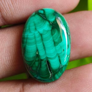 Natural Malachite Pear Cabochon, Loose Natural Gemstone, Natural Malachite For Jewelry Making , Weight 21 CT , Size - 23x16 MM