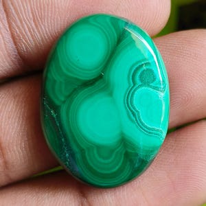 Natural Malachite Pear Cabochon, Loose Natural Gemstone, Natural Malachite For Jewelry Making , Weight 37 CT , Size - 29x21 MM