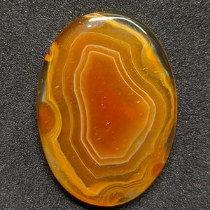 Orange banded agate Cabochons Orange banded agate Gemstone Orange banded agate Loose semi precious Jewelry Making  35Cts. 36 X26  mm