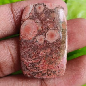 Hochwertiger Mohn Jaspis Cabochon Handgefertigter Mohn Jaspis Schmuckstein [32 ct 36 x 23 mm]