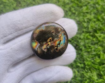 Iridescent Labradorite Cabochon: Natural Gemstone for Jewelry Making