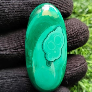 Natural Malachite Pear Cabochon, Loose Natural Gemstone, Natural Malachite For Jewelry Making , Weight -103CT , Size - 47x22x8 , Code - 1196