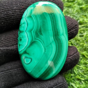 Natural Malachite Pear Cabochon, Loose Natural Gemstone, Natural Malachite For Jewelry Making , Weight -117CT , Size - 51x33x6 , Code - 1195