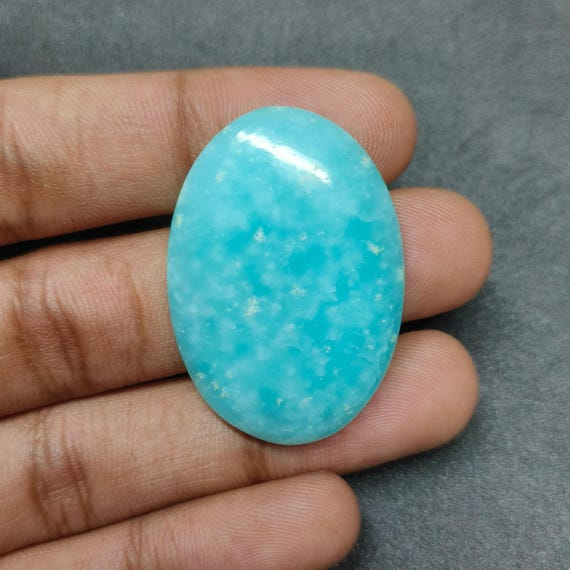 Natural Hemimorphite Cabochon: Designer Gemstone for Jewelry Making, 52 Ct