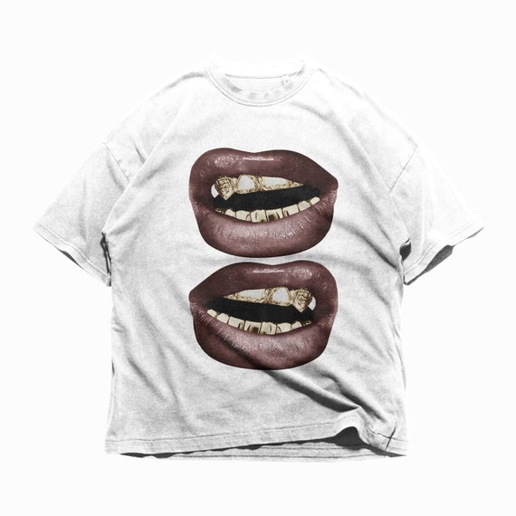 Big Lips T Shirt, Streetwear Y2K T Shirt, Lip Graphic Tee - Etsy