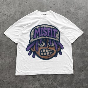 T-shirt streetwear con cartoni animati, maglietta grafica hip hop vintage - maglietta unisex in cotone pesante, maglietta oversize in stile cartone animato con grafica a grandi labbra, street