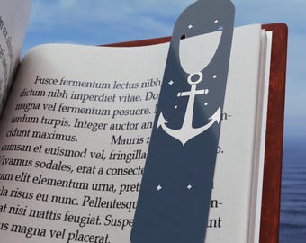 Nautical Anchor Bookmark - Metal Page Marker, Reader Gift, Book Lover Accessory, Nautical Decor, Graduation Gift, Gift for Mom