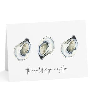 Cartes de voeux élégantes en forme d'huîtres - Lot de 1 ou 10, parfaites pour les invitations, les remerciements ou les occasions, les cartes côtières