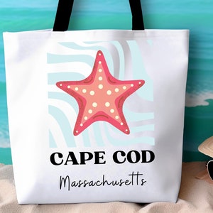 Cape Cod Massachusetts Tote Bag Reusable Grocery Shopping Bags
