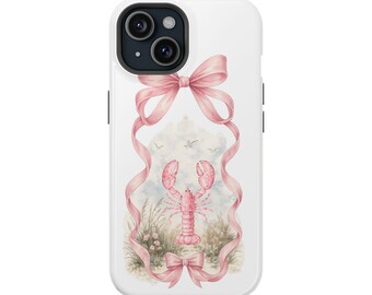 Pink Ribbon Lobster phone case | Magnetic Impact-Resistant Case