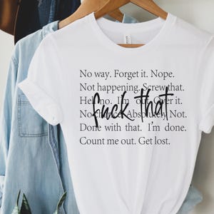F ck That Minimalist Unisex Jersey Tee, Perfect for Casual Day, Everyday Wear, Gift for Love, Matching Outfits, Self-Care Days, Summer Vibes
