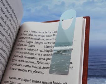 Beach-Themed Bookmark | Ocean Scene Bookmark | Coastal Decor | Gift for Book Lovers | Summer Reads | Novelty Bookmark