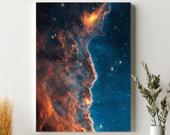 Carina nebula poster, JWST Space image, Wall Art, Space, Galaxy, NASA