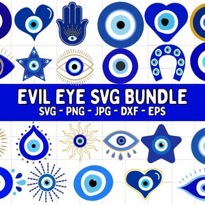 Evil Eye Svg Bundle, High Quality Evil Eye Png, Ojo Turco, Hamsa Svg, Evil Eye Clipart, Instant Download, Svg For Cricut, Cut Files