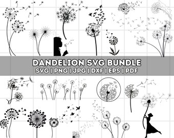 Dandelion SVG Bundle: Vector Clipart for Cricut, Silhouette