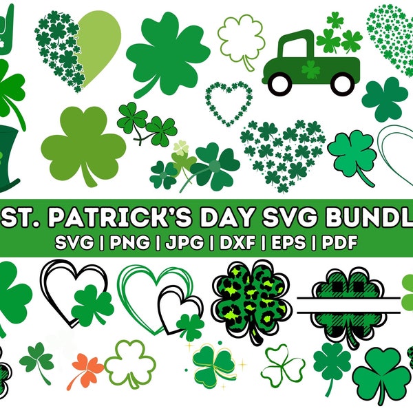 Shamrock svg, Clover svg, Lucky clover svg, st patricks day svg, irish svg, four leaf clover svg, svg files for cricut