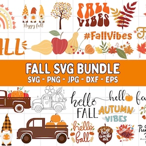 Fall SVG Bundle: Autumn Designs for Cricut, Silhouette (Digital Download)