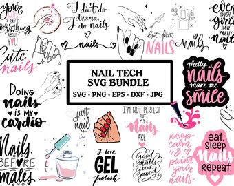 Nail Tech SVG Bundle: Nail Art Designs (Digital Download)